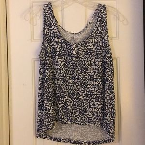 H&M speckled blue and white top.